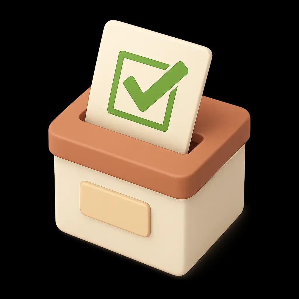 Voting box illustration